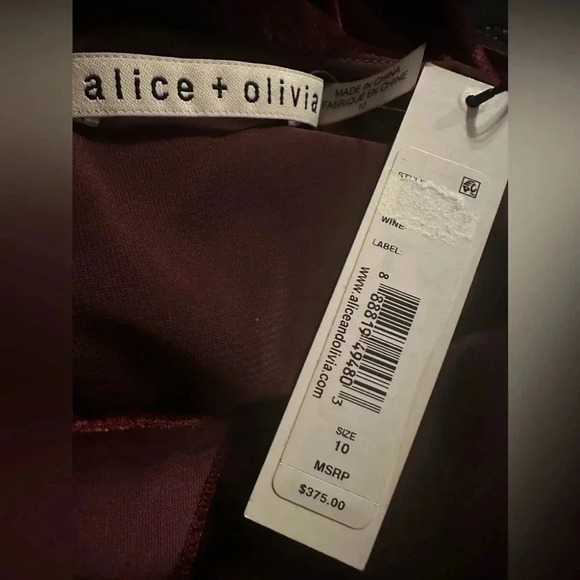 Alice + Olivia Bess Ombre Velvet Sleeveless Slip Dress size 10 - Picture 14 of 14